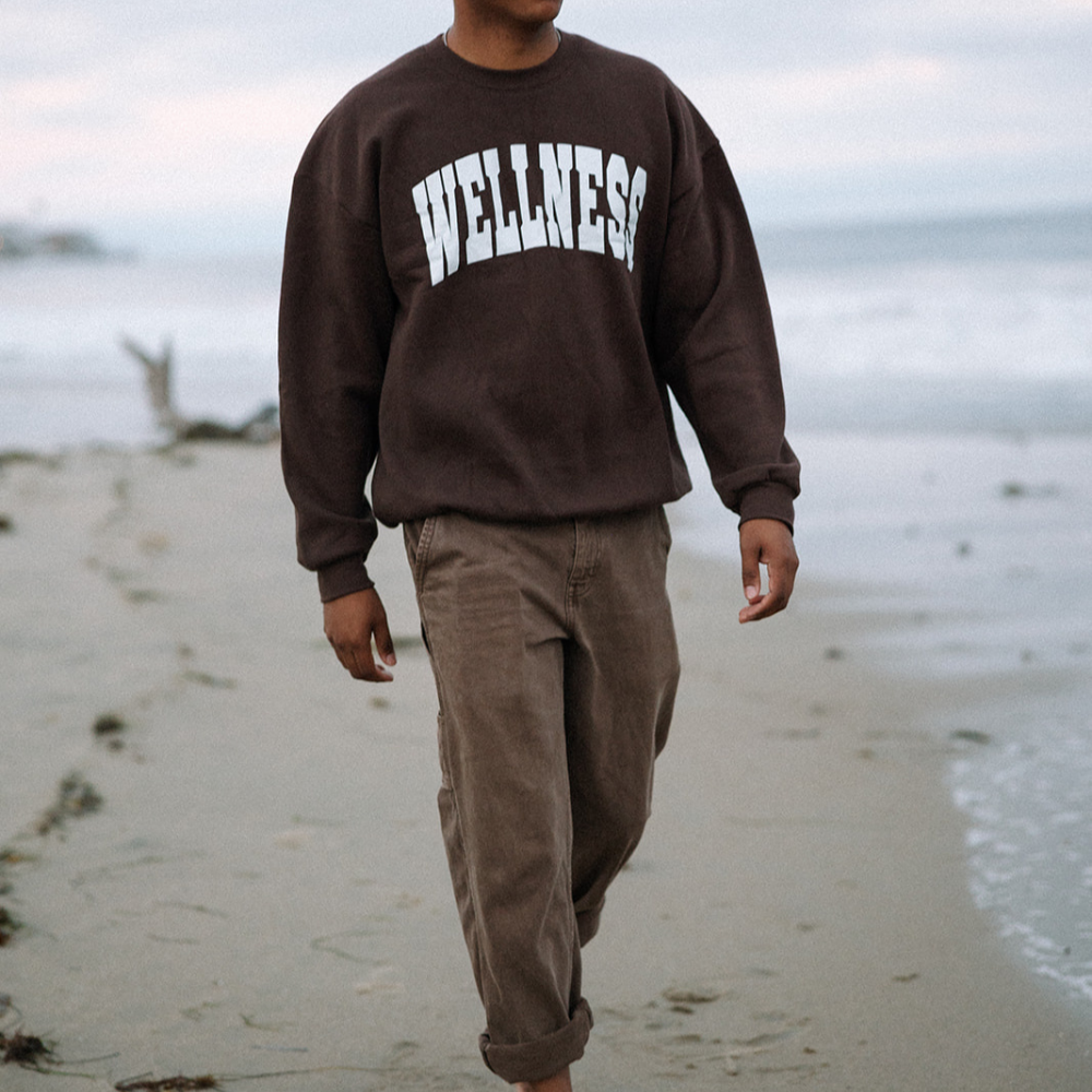 Wellness Varsity Unisex Crew Neck Sweatshirt | Lucky Owl