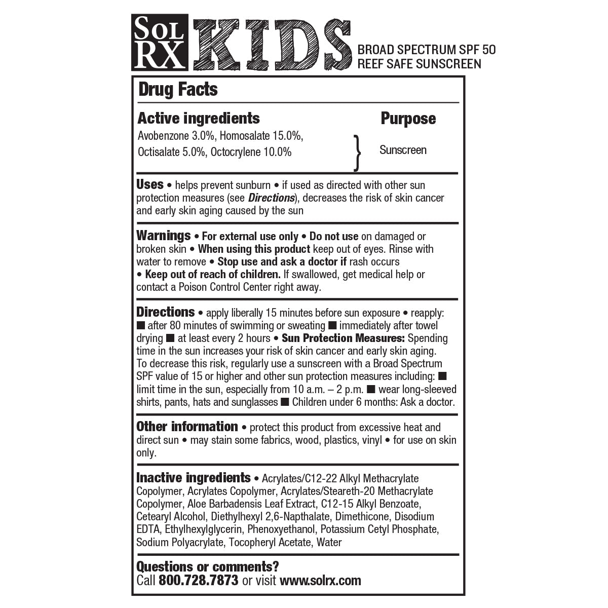 KID'S SPF 50 Sport Sunscreen | SolRX Sunscreen