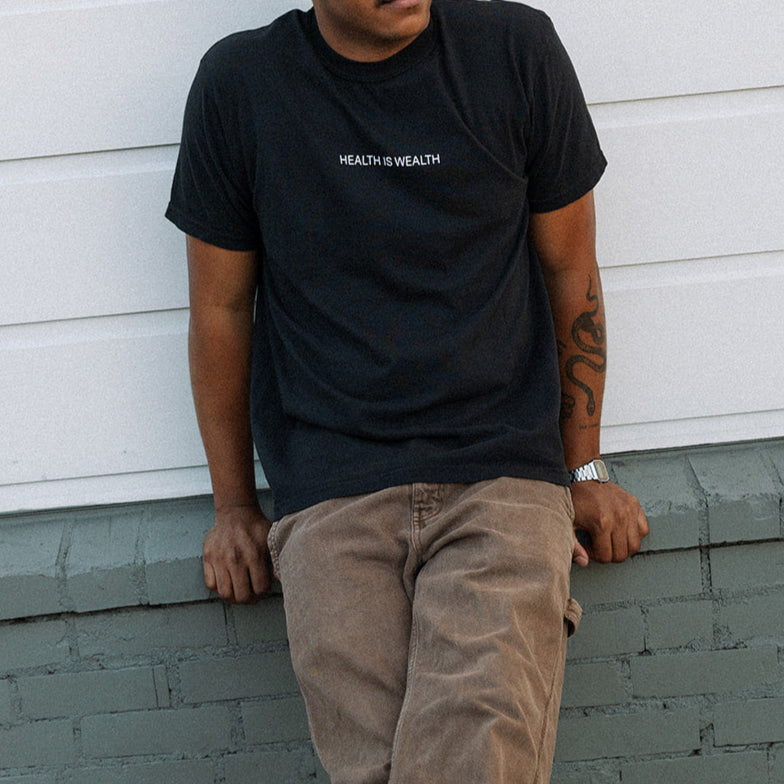 Health Is Wealth T-Shirt | Lucky Owl