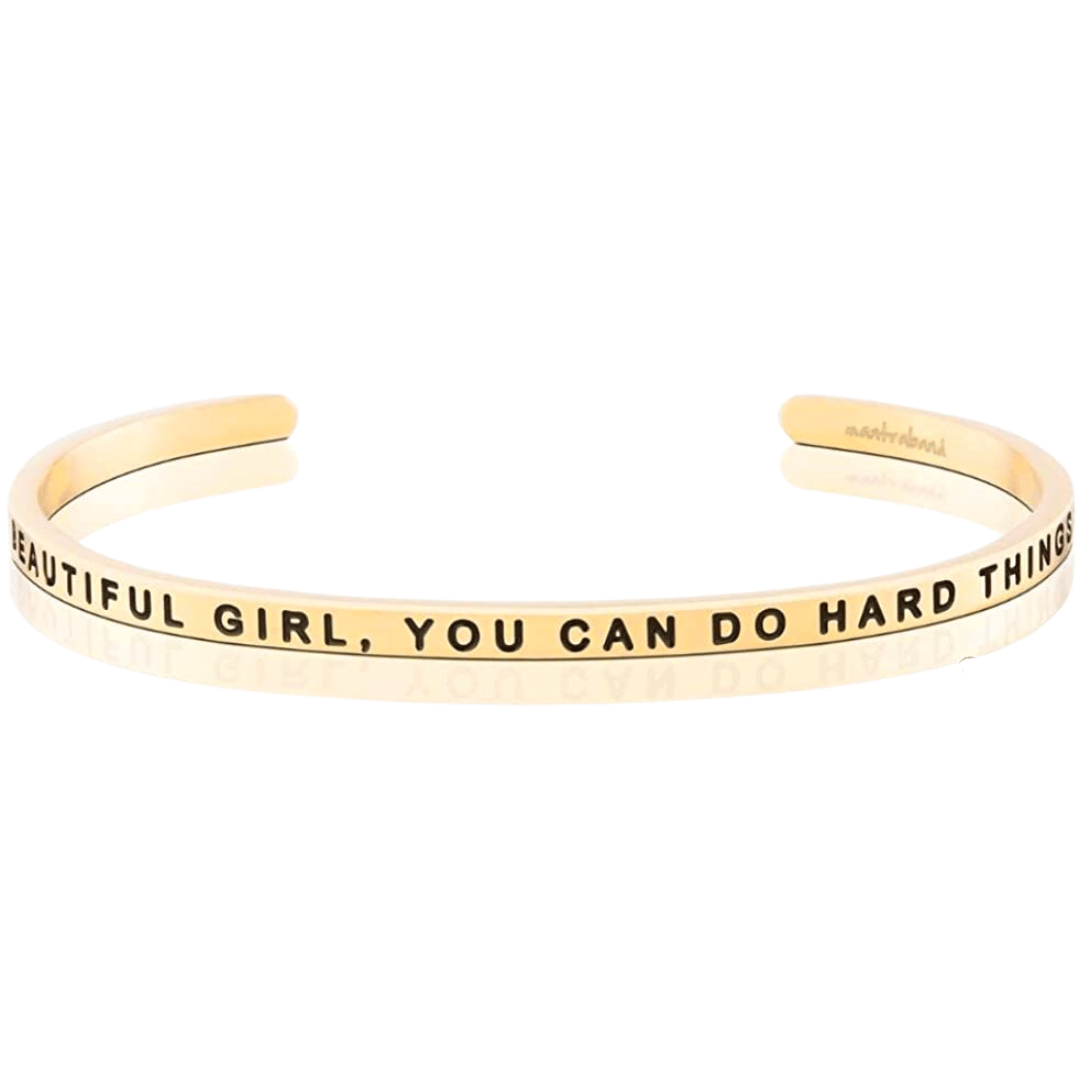 Beautiful girl you can do hard things bracelet Clearance