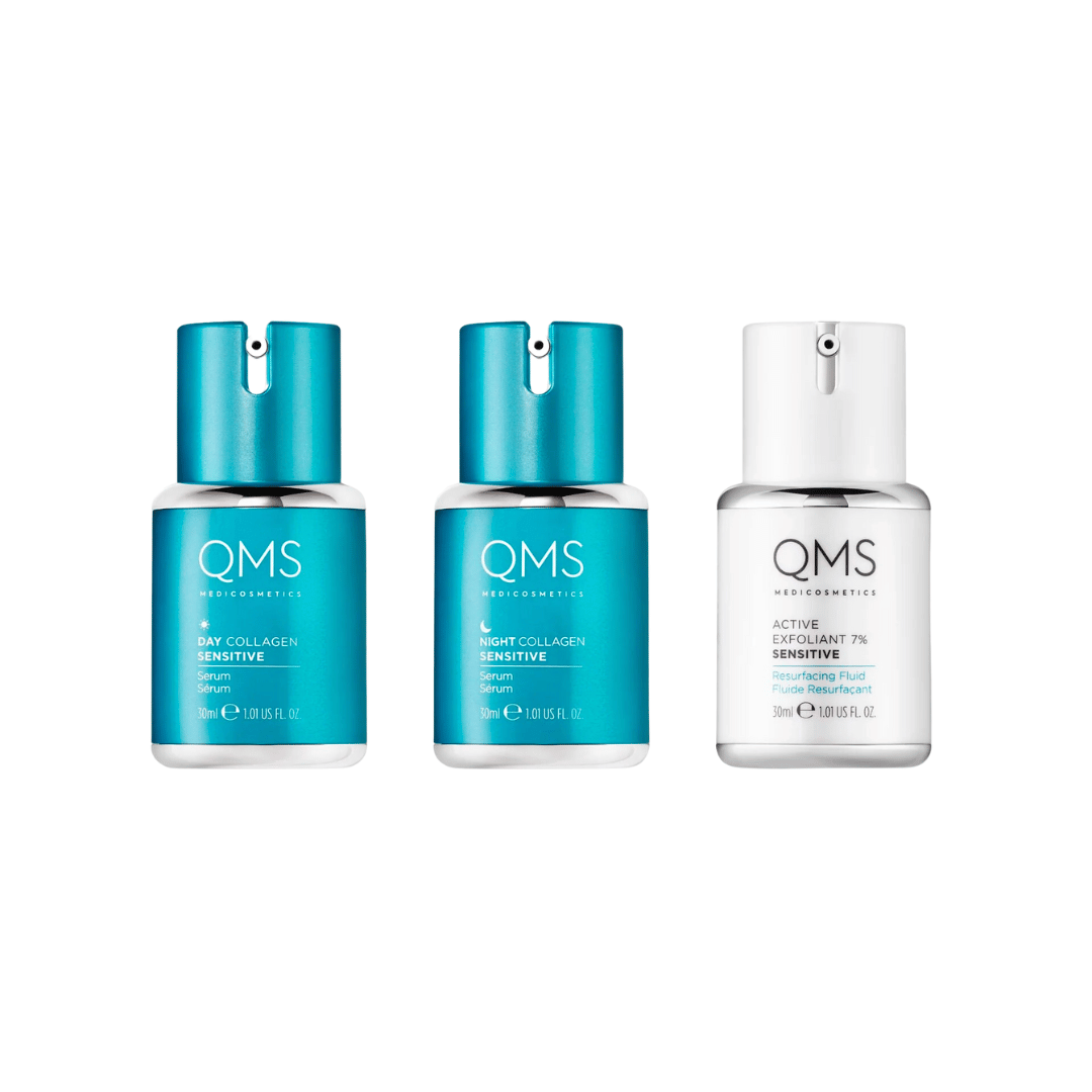 Collagen System Sensitive 3-Step Routine Set | QMS Medicosmetics