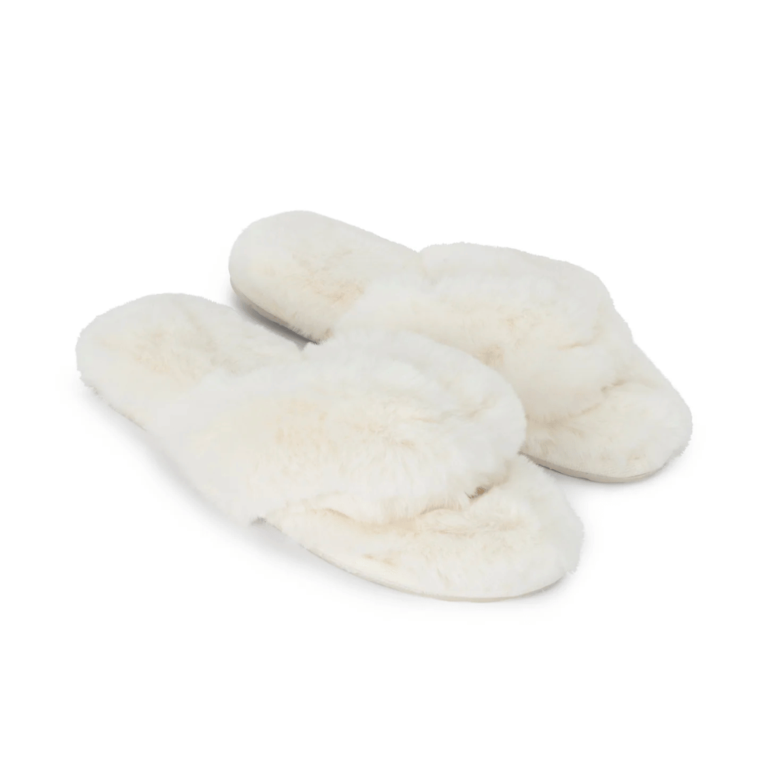 Faux fur flip flop 2025 slippers