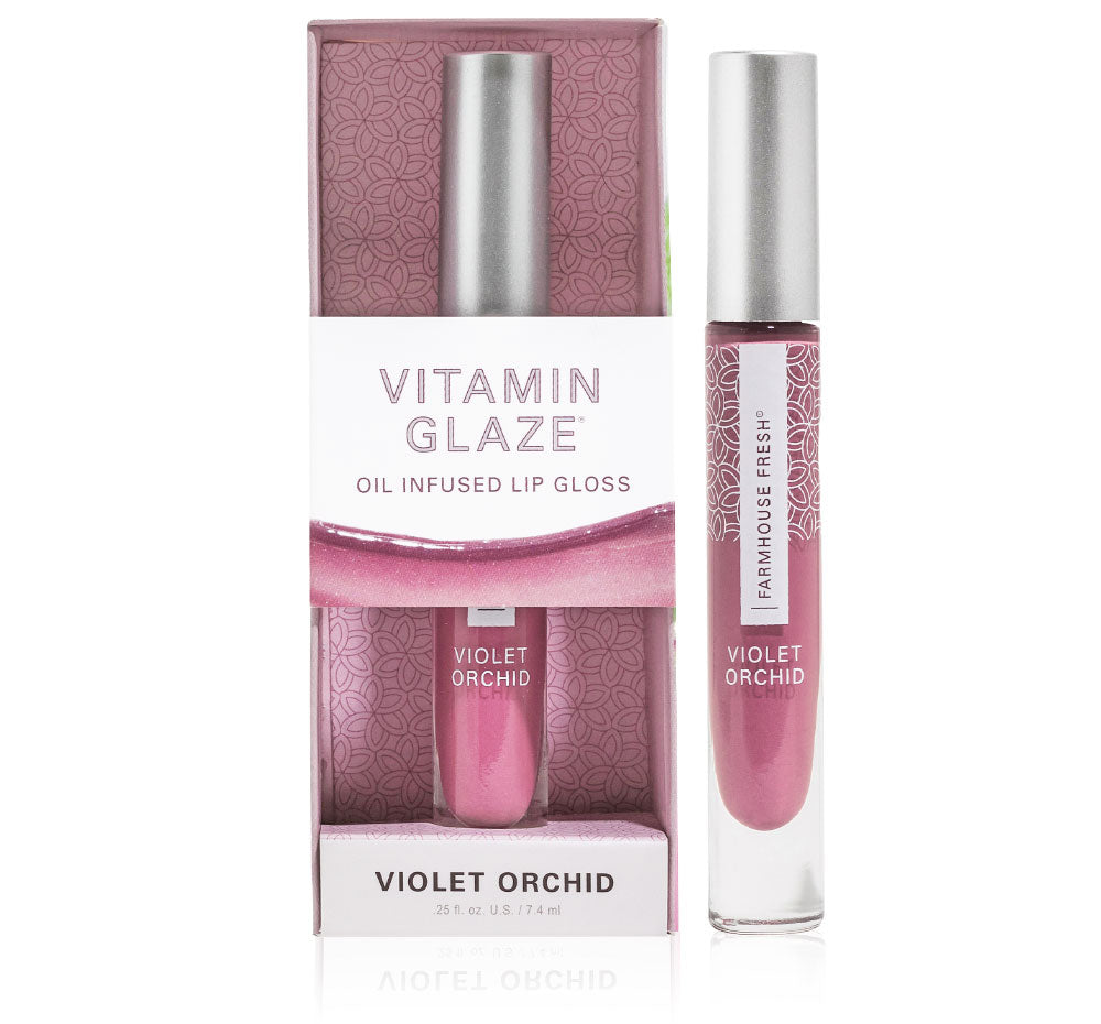 Vitamin Glaze® Oil Infused Lip Gloss – Violet Orchid | Farmhouse Fresh