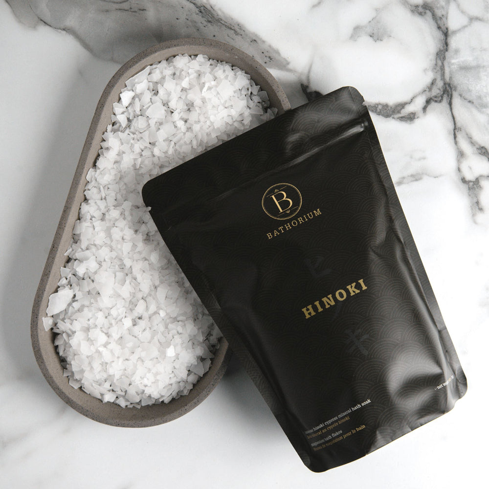 Hinoki Cypress Magnesium Bath Flakes | Bathorium