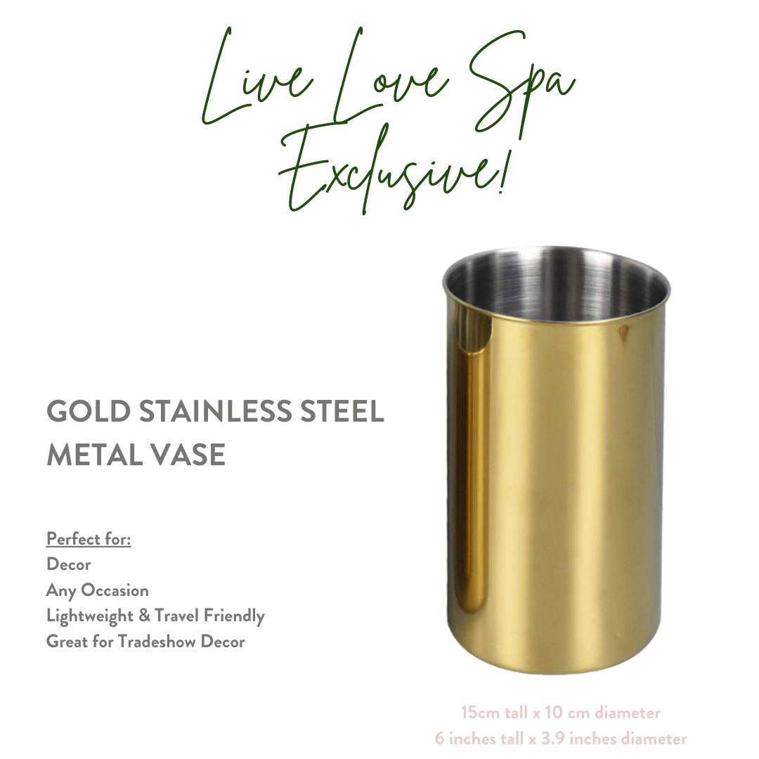 Gold Flower Vase - Live Love Spa Exclusive