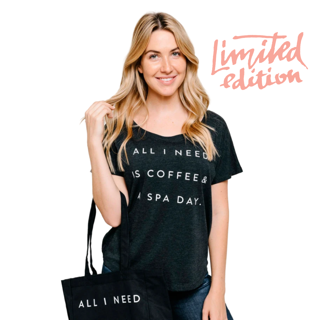 Limited Edition Promotion - Coffee and Spa Day dolman tee