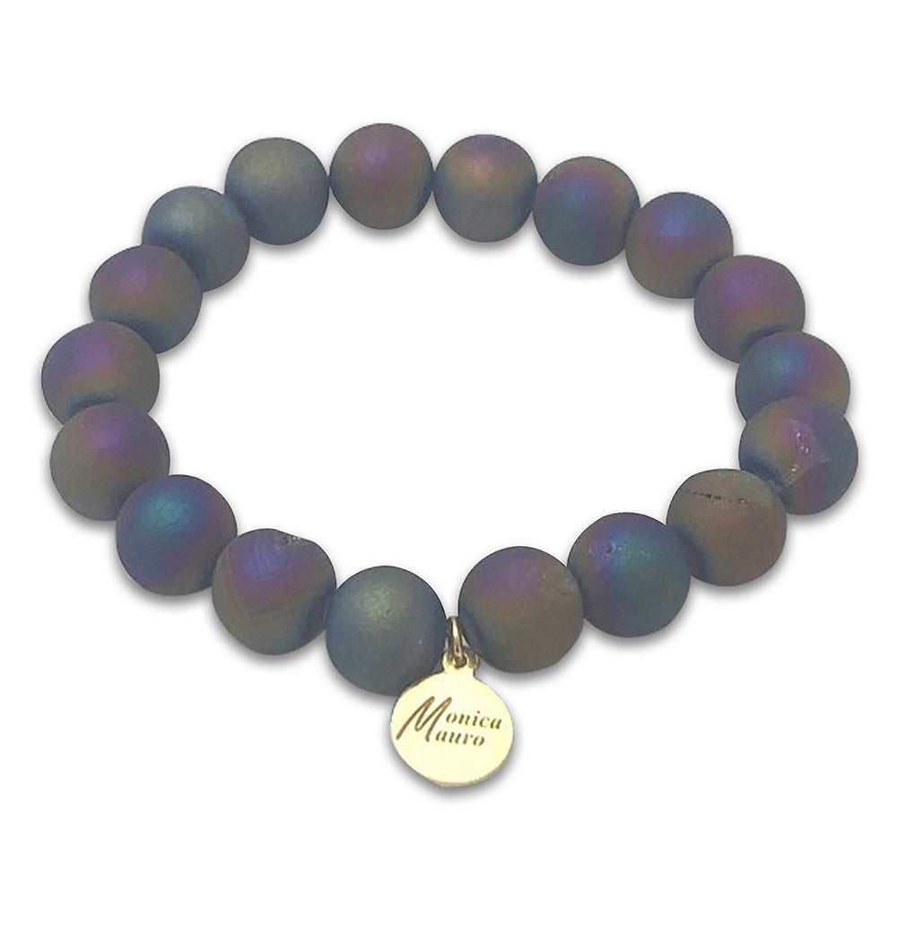 Small Druzy Bead Bracelet | Monica Mauro