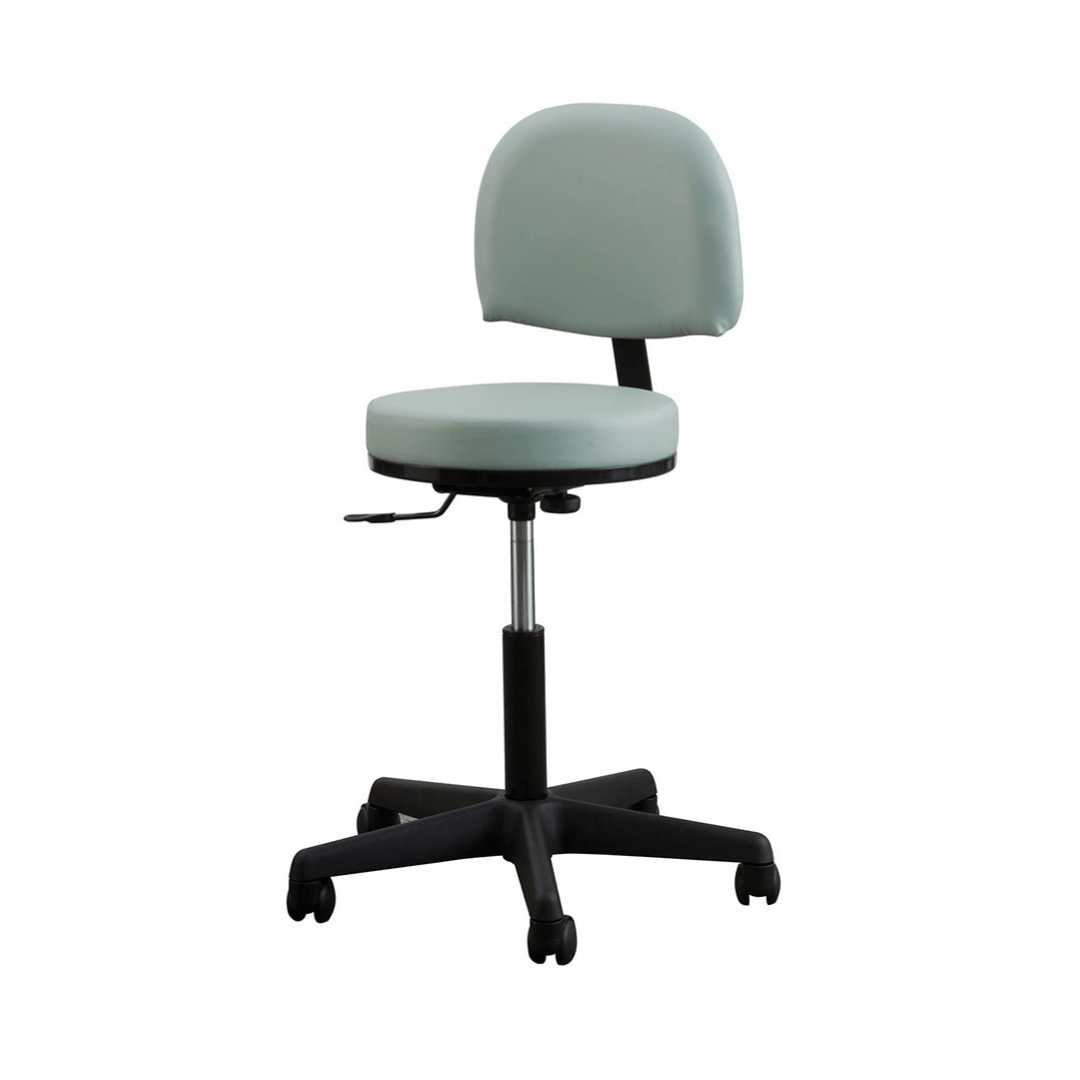 Premium Backrest Stool - White | Oakworks