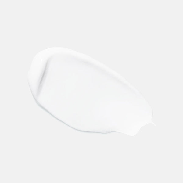 Creamy white sunscreen swatch representing the texture of Solar Defense Non-Tinted SPF50 | HydroPeptide for skincare and sun protection.