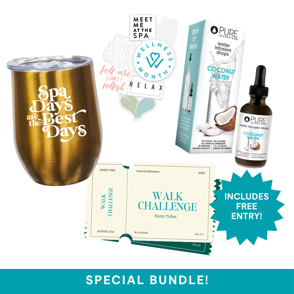 2025 Walk Challenge Bundle + Entry - Gold Tumbler | Wellness Month