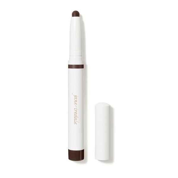 ColorLuxe Eye Shadow Stick | Jane Iredale in a sleek white tube with a rich brown shade visible at the tip, designed for easy application and long-lasting wear.