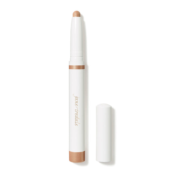 ColorLuxe Eye Shadow Stick | Jane Iredale in a neutral champagne shade with a sleek white casing and matching cap, designed for easy, smooth application.