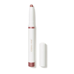 ColorLuxe Eye Shadow Stick | Jane Iredale in a soft rose shade with a creamy texture, featuring a white sleek twist-up pencil and matching cap for smooth application.