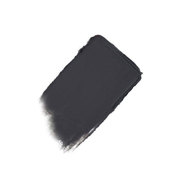 Swatch of deep midnight gray cream eye shadow applied in a smooth rectangular shape showcasing ColorLuxe Eye Shadow Stick | Jane Iredale.