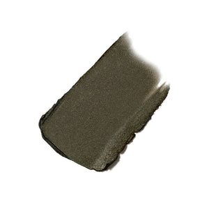 Swatch of a deep olive green cream eye shadow with a subtle shimmer texture, showcasing ColorLuxe Eye Shadow Stick | Jane Iredale.