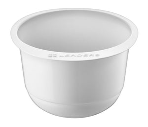 White mixing bowl accessory for 3X Boosting Modeling Mask - Collagen | Leaders, designed for skincare application and mask preparation.