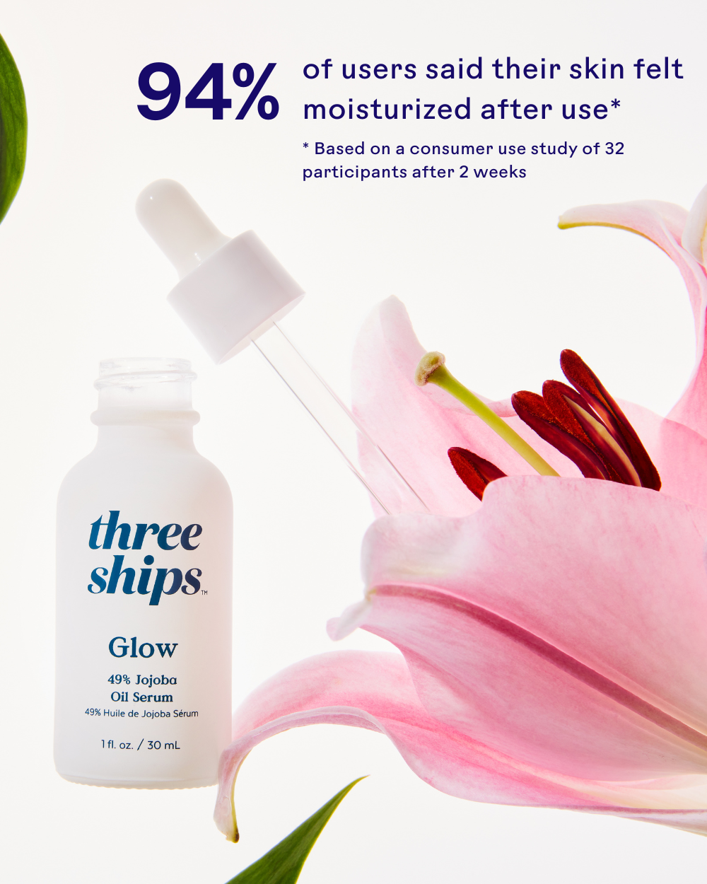 Glow 49% Jojoba Oil Serum | Three Ships