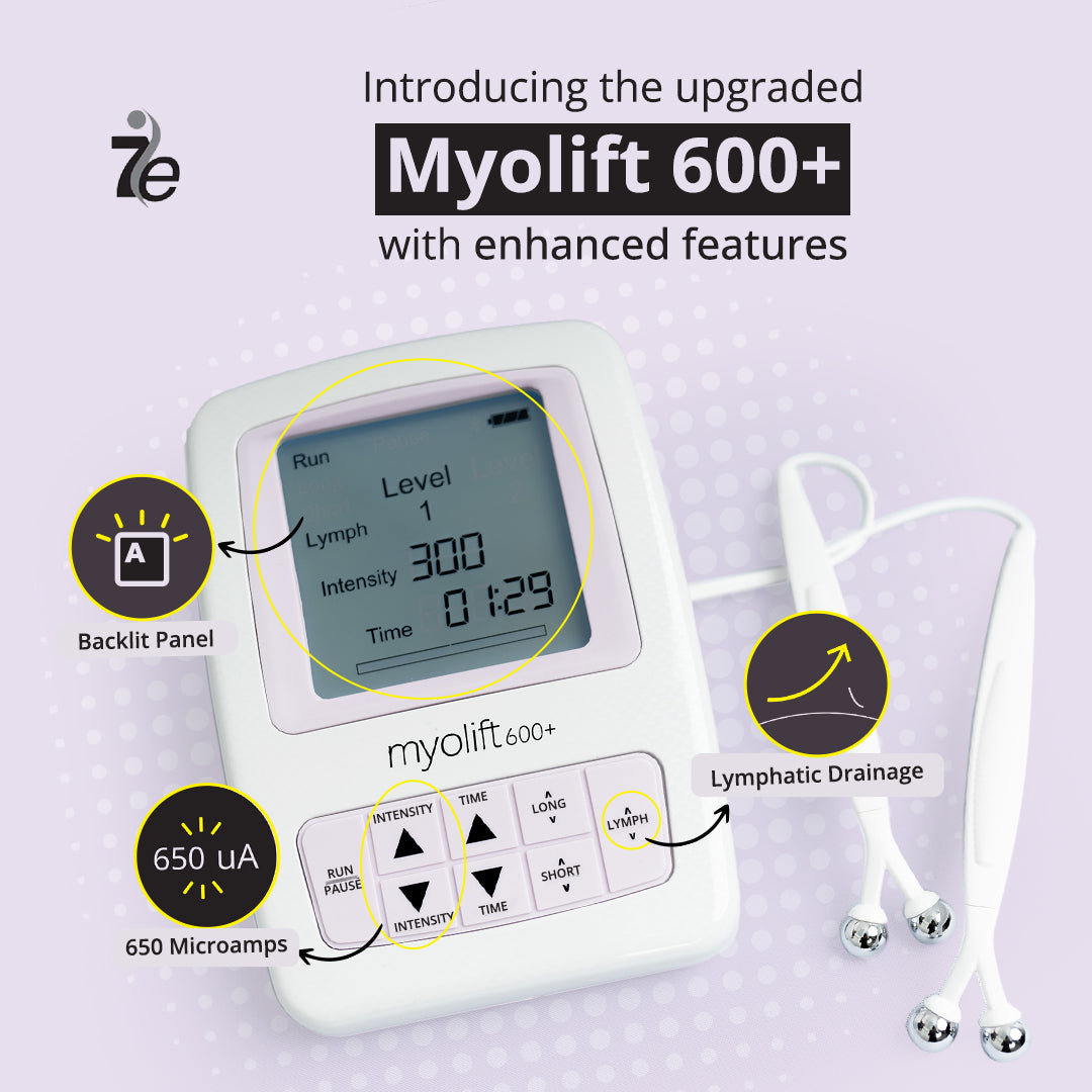 7e newest Wellness Myolift Microcurrent Device Set with Gel, Lip and Eye Masks (and fre