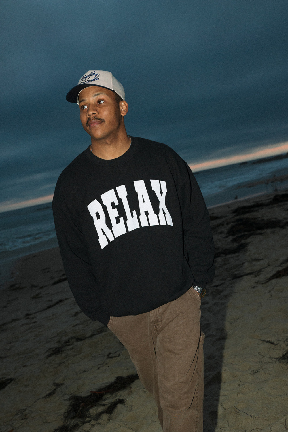 Relax Collegiate Crew Neck Sweatshirt | Lucky Owl