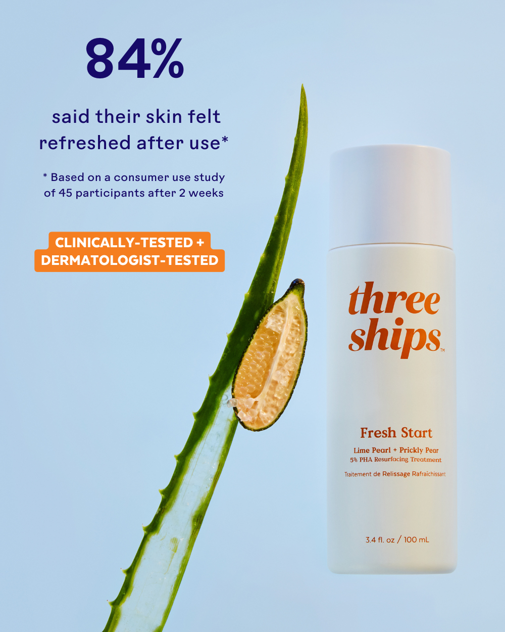 Fresh Start Lime Pearl + Prickly Pear 5% PHA Resurfacing Treatment | Three Ships