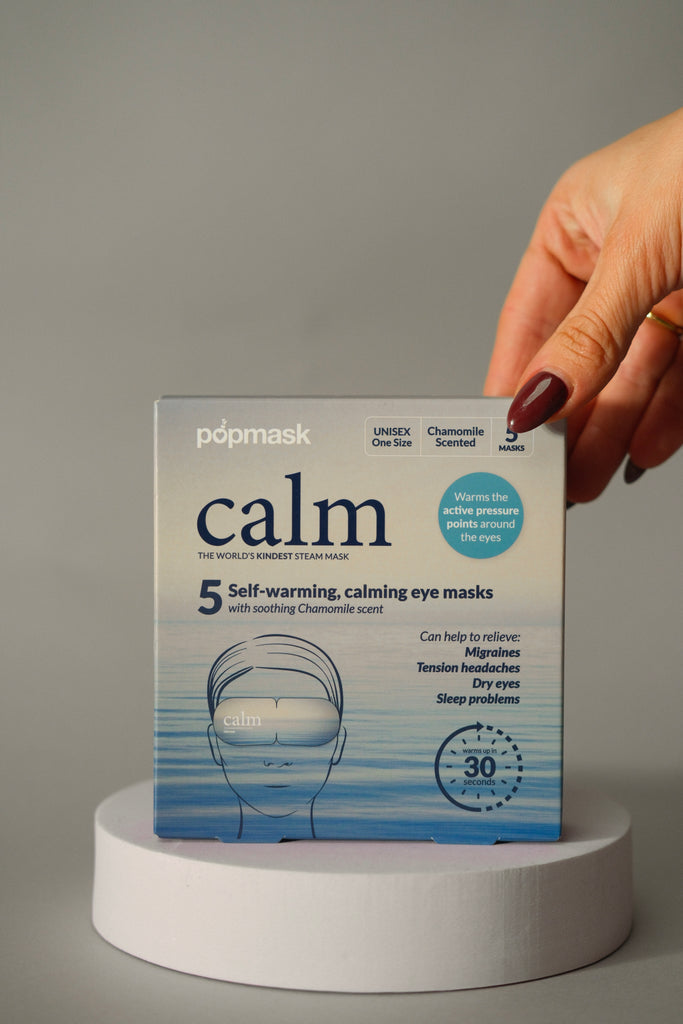 Calm Self Warming Pressure Point Eye Mask - Single | Popmask