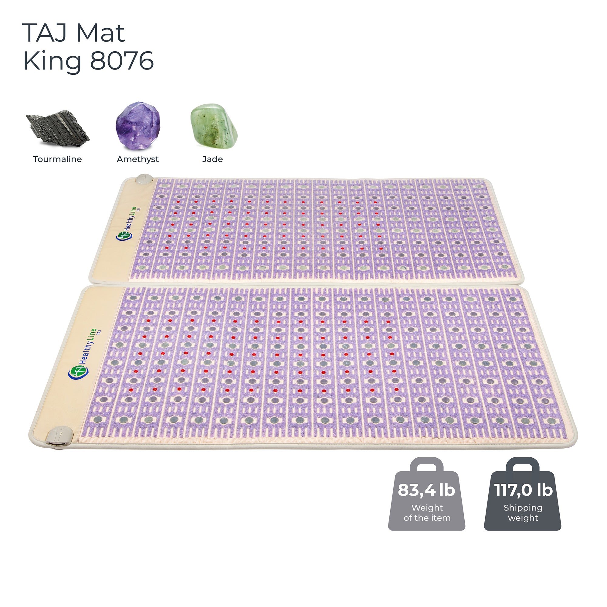 TAJ-Mat™ King 8076 Firm - Photon PEMF Split Inframat Pro® | HealthyLine