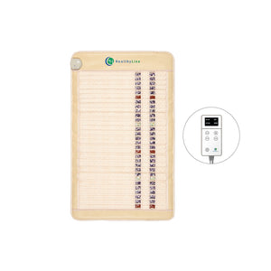 SOFT Mat Medium 4024 InfraMat Pro® | HealthyLine wellness device mat with embedded natural stones and digital remote for enhanced body care and recovery sessions.