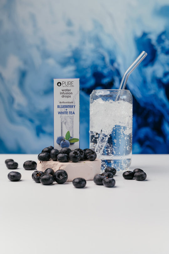 Super Fruit Extracts Water Infusion Drops - Blueberry + White Tea | Pure Inventions