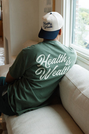 Health Is Wealth T-Shirt | Lucky Owl