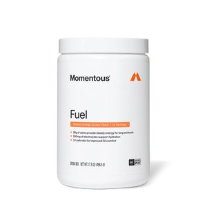 Fuel wellness supplement powder container with Passion Orange Guava flavor for workout energy and endurance support