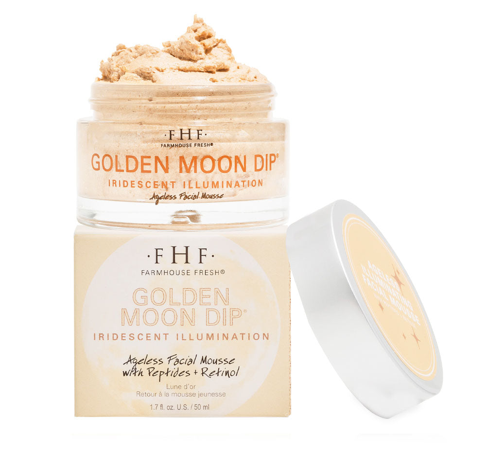 Golden Moon Dip® Illumination Mousse with Retinol + Wrinkle-Targeting Peptides | FarmHouse Fresh