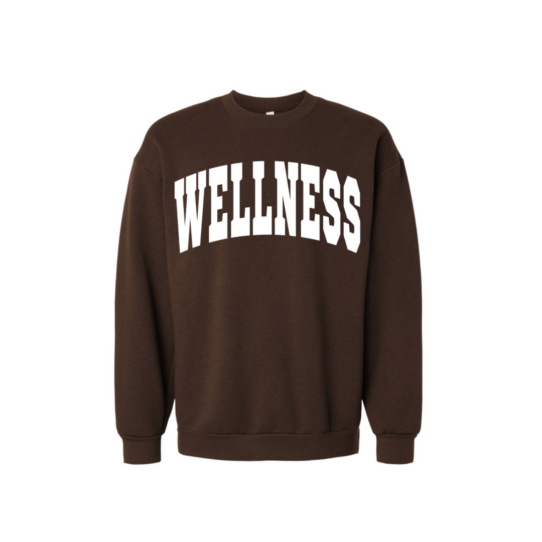 Wellness Varsity Unisex Crew Neck Sweatshirt | Lucky Owl