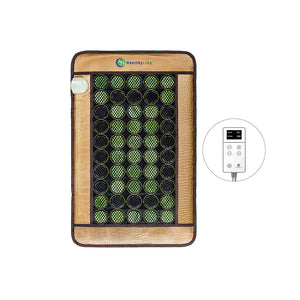 Mesh JT Pad Medium 3220 Soft InfraMat Pro® | HealthyLine featuring jade and tourmaline stones, designed for wellness and recovery with an easy-to-use control panel.