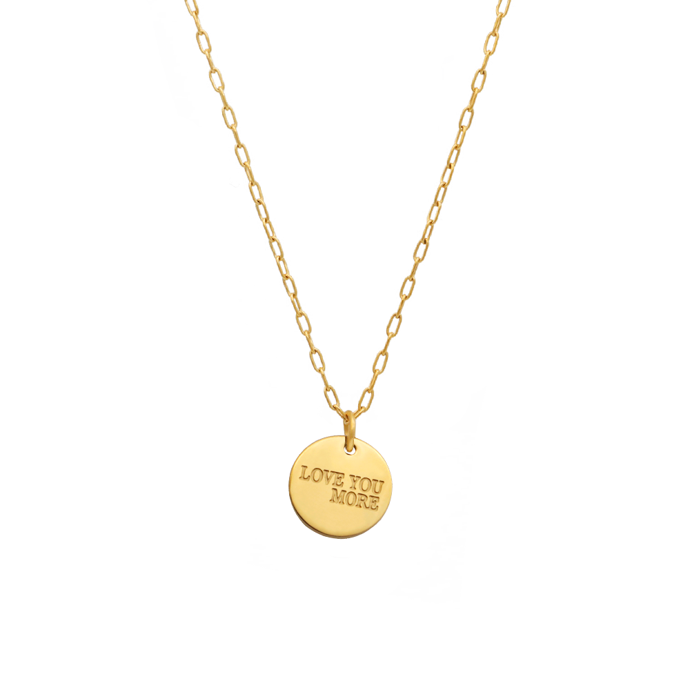 Love You More Coin Necklace (Gold) | Love You More