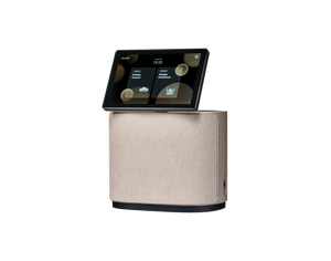 MediSpa Pro | Ceragem wellness device featuring a modern touchscreen interface and sleek beige fabric design for advanced body care and recovery.