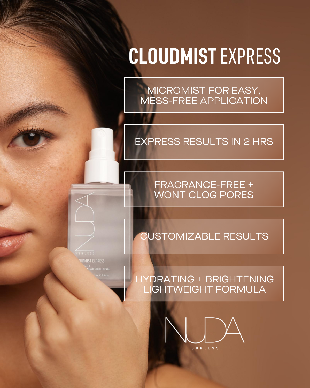 Cloudmist Express - Face Tan Water | NUDA