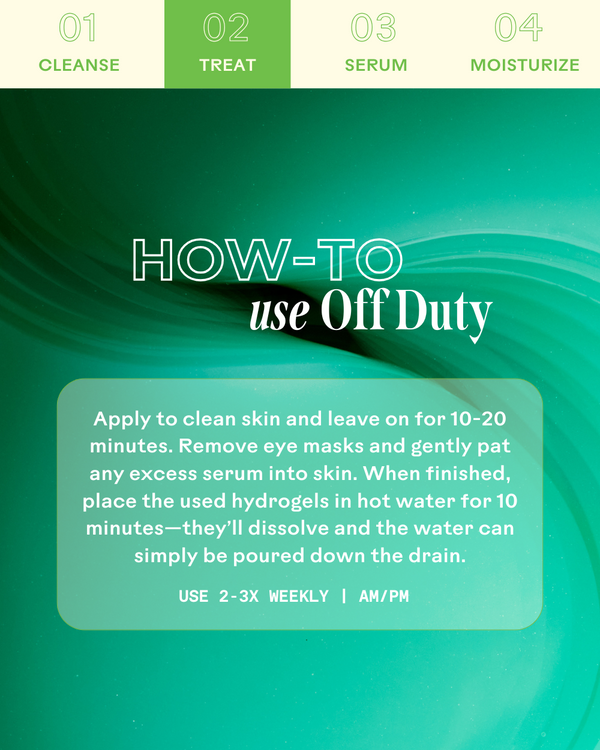 OffDuty™ Sea Algae + Bio-Peptide Smoothing Biodegradable Eye Masks | Three Ships