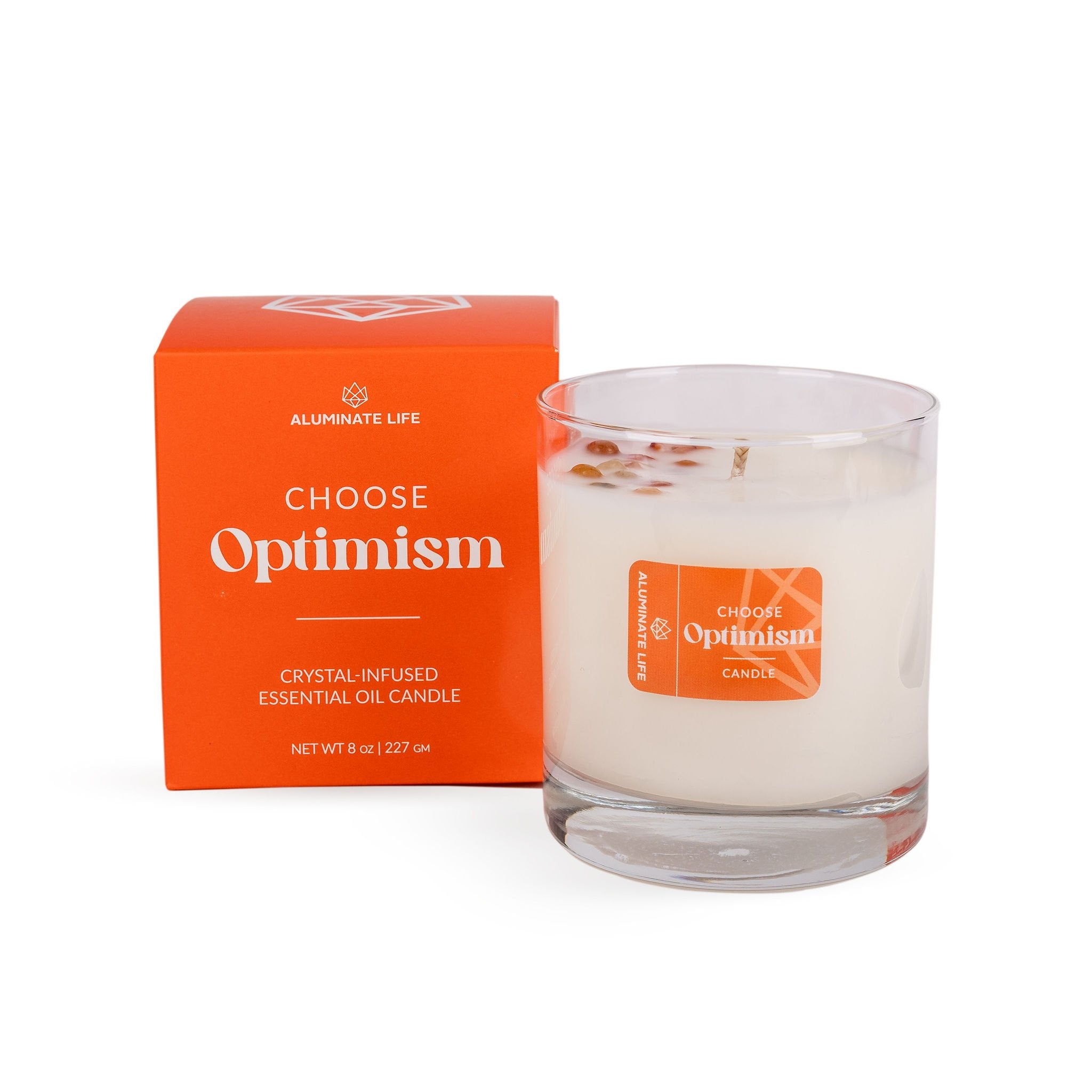 I Choose Optimism Candle | Aluminate Life
