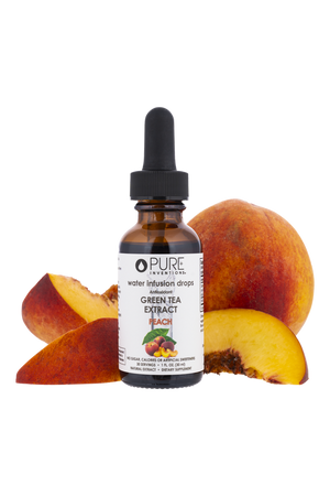 Antioxidant Green Tea Extract Water Infusion Drops - Peach | Pure Inventions