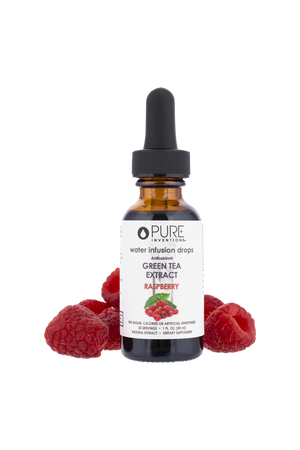 Antioxidant Green Tea Extract Water Infusion Drops - Raspberry | Pure Inventions