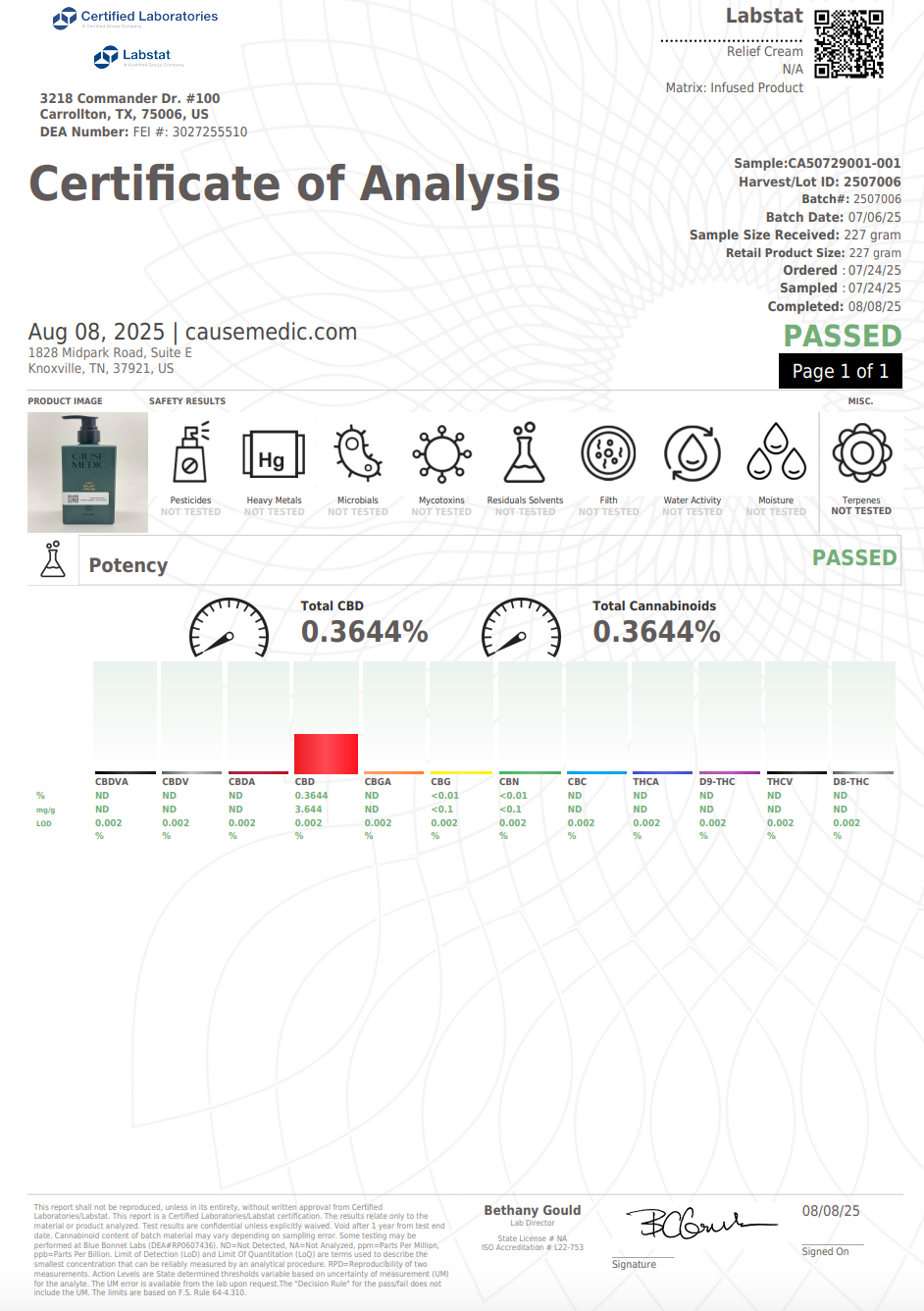 CBD Pain Relief Cream | Cause + Medic