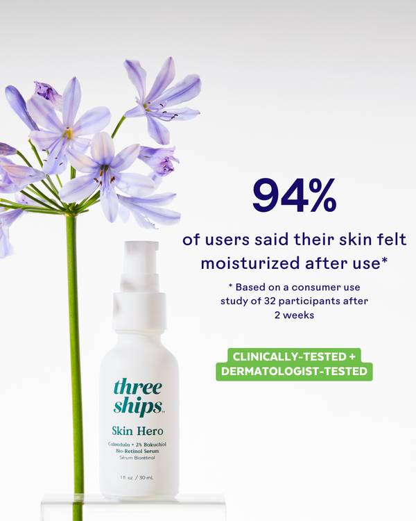 SkinHero™ Calendula + 2% Bakuchiol Bio-Retinol Serum | Three Ships