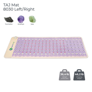 TAJ-Mat™ Large 8030 Firm - Photon PEMF (Right/Standard) Inframat Pro® | HealthyLine wellness device featuring a full-body mat embedded with tourmaline, amethyst, and jade stones for enhanced recovery and body care.