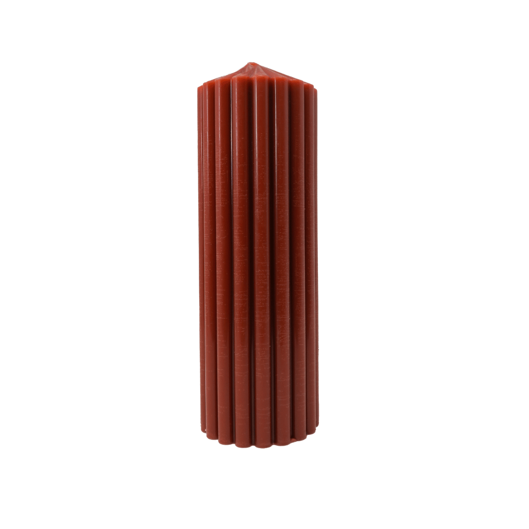 Hemp Wax Pillar Candle - 8 inch | Remedy Plant Lab