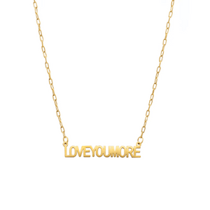 Love You More Bar Gold Necklace | Love You More