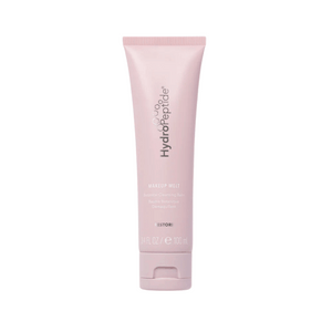 Tube of Make Up Melt | HydroPeptide botanical cleansing balm in soft pink packaging designed for skincare and makeup removal.