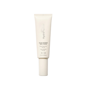 Tube of Solar Defense Non-Tinted SPF50 | HydroPeptide skincare product with broad spectrum sun protection for sensitive skin and daily use.