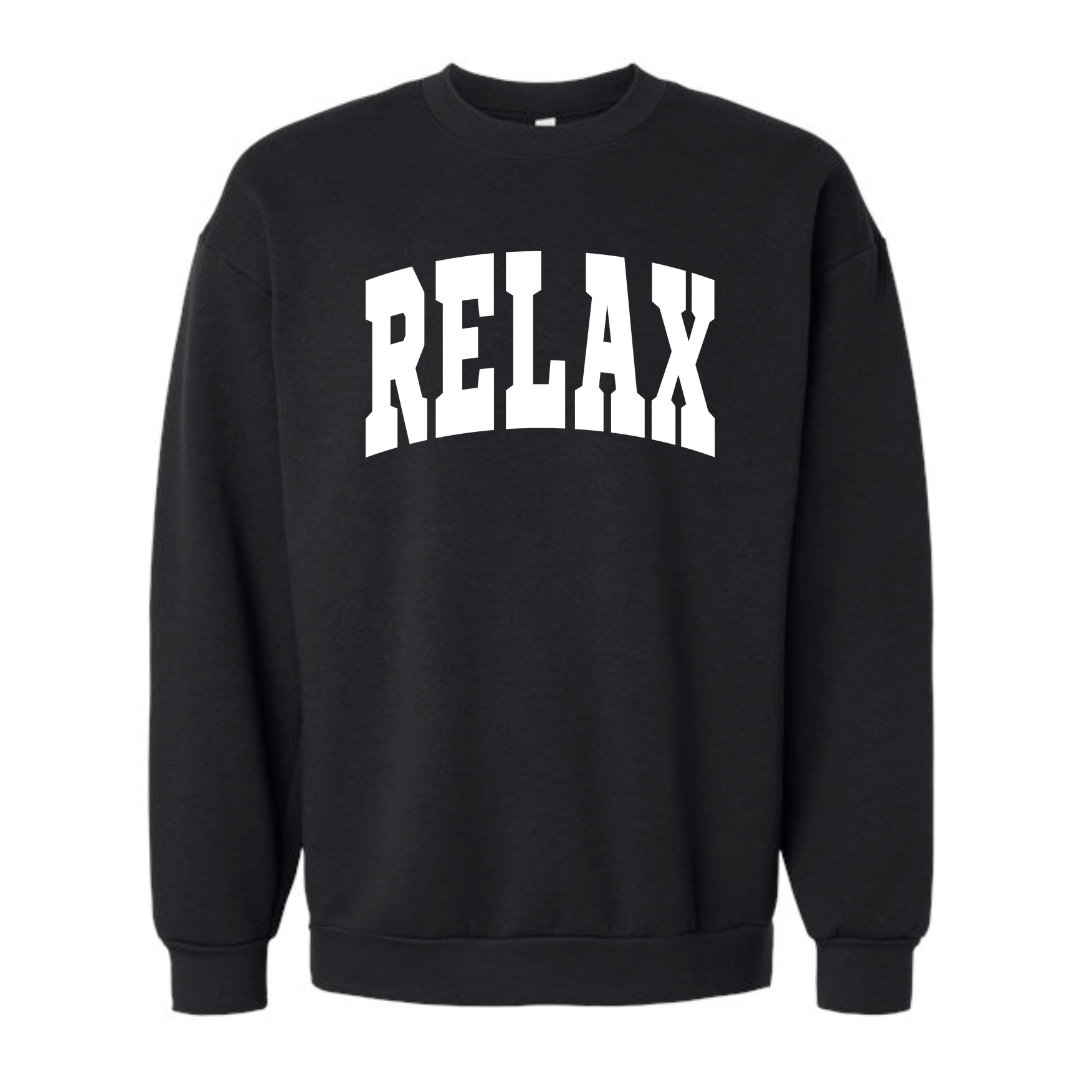 Relax Collegiate Crew Neck Sweatshirt | Lucky Owl