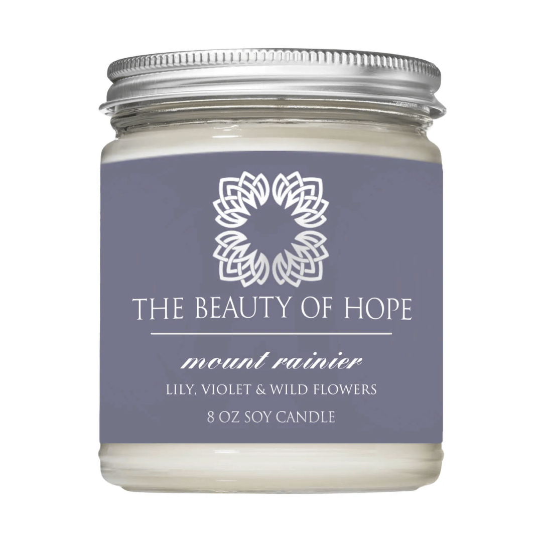 Mount Rainier 8oz Candle | The Beauty of Hope