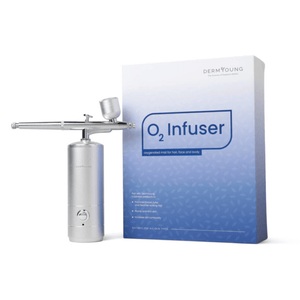 Oxygen Infuser Kit | DermYoung device and packaging, designed for skincare and body care with an oxygenated mist for hair, face, and body wellness applications.